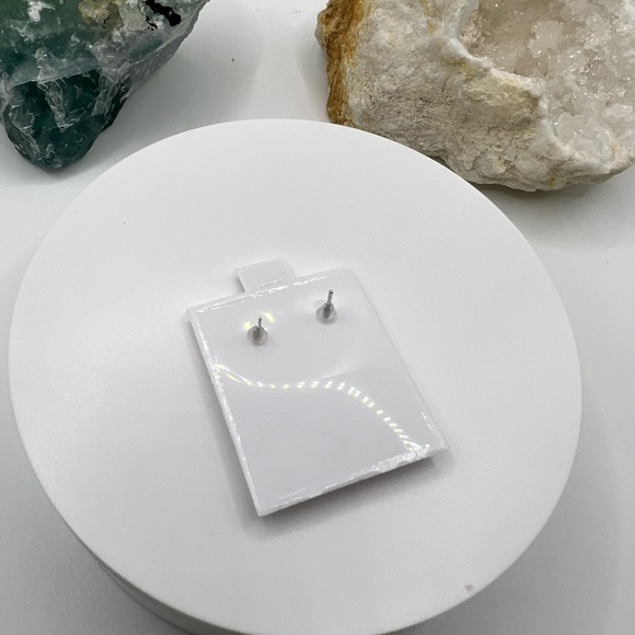 925 Sterling Silver Zircon Butterfly Earrings NEW - Picture 5 of 5